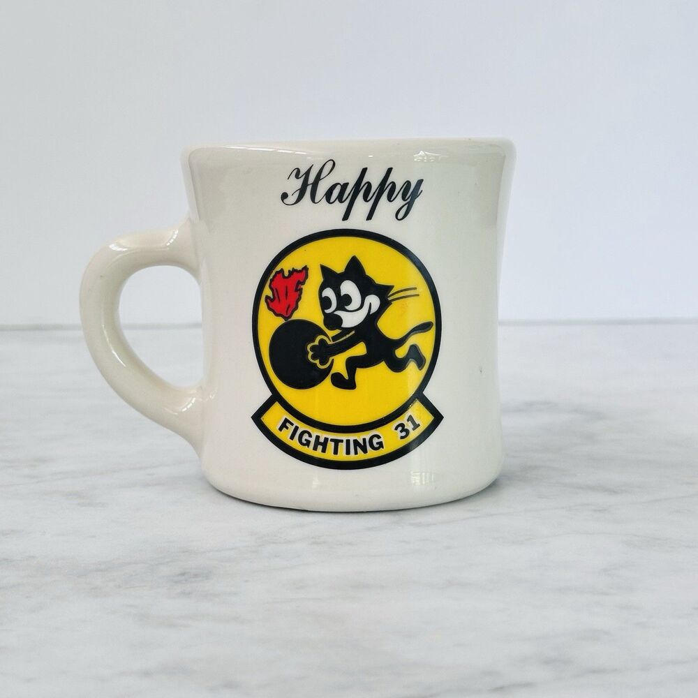 Vintage Tomcatters US Navy VFA-31 "Happy" Diner Style Coffee Mug by Victor